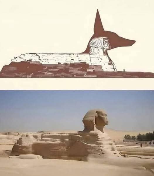 The sphinx head is too small