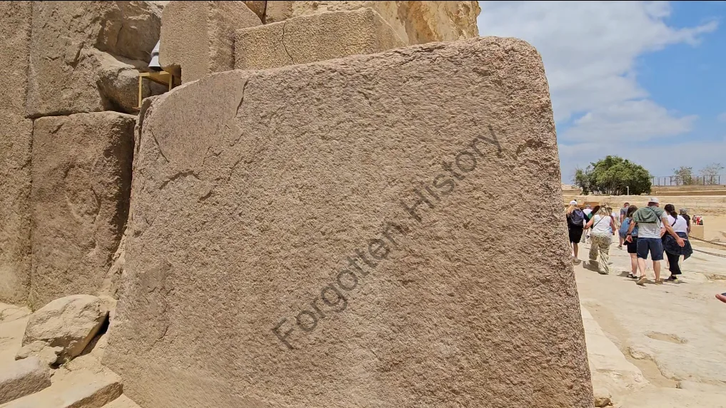 Valley Temple, enormous granite block weighing over 50 tons 